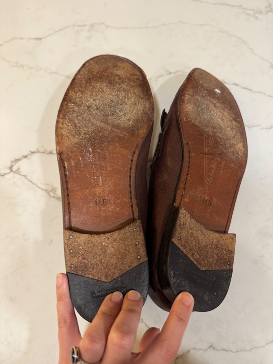 Vintage Salvatore Ferragamo Brown Leather Kiltie Loafers Men’s Size 11B Made in main image 4